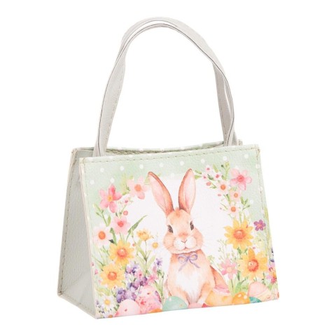 BORSETTA PLASTICA DECORO CONIGLIO CM.13x8x11